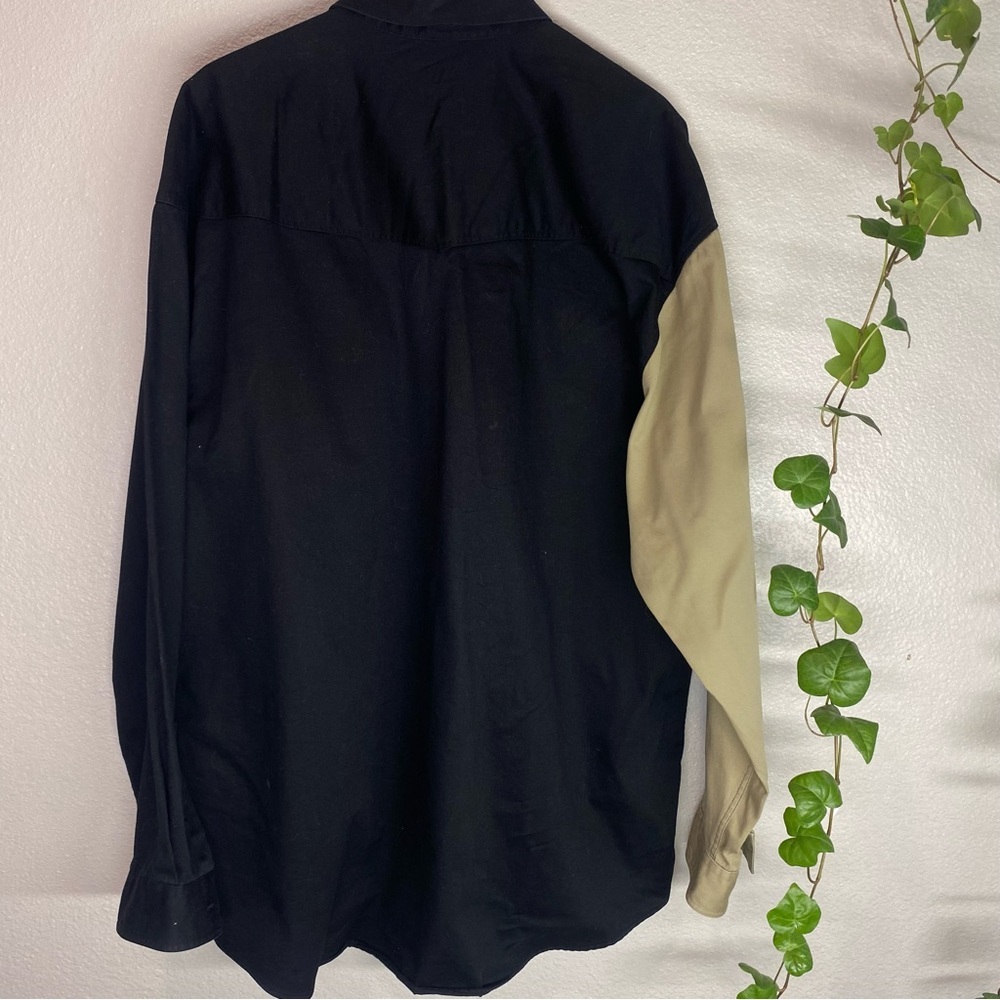 Roper Vintage Western Shirt, Black and Tan,‎ Size 2XL Black and Tan Men's Shirt - Picture 9 of 15